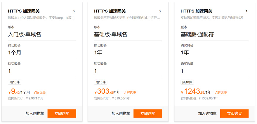 阿里云HTTPS加速网关