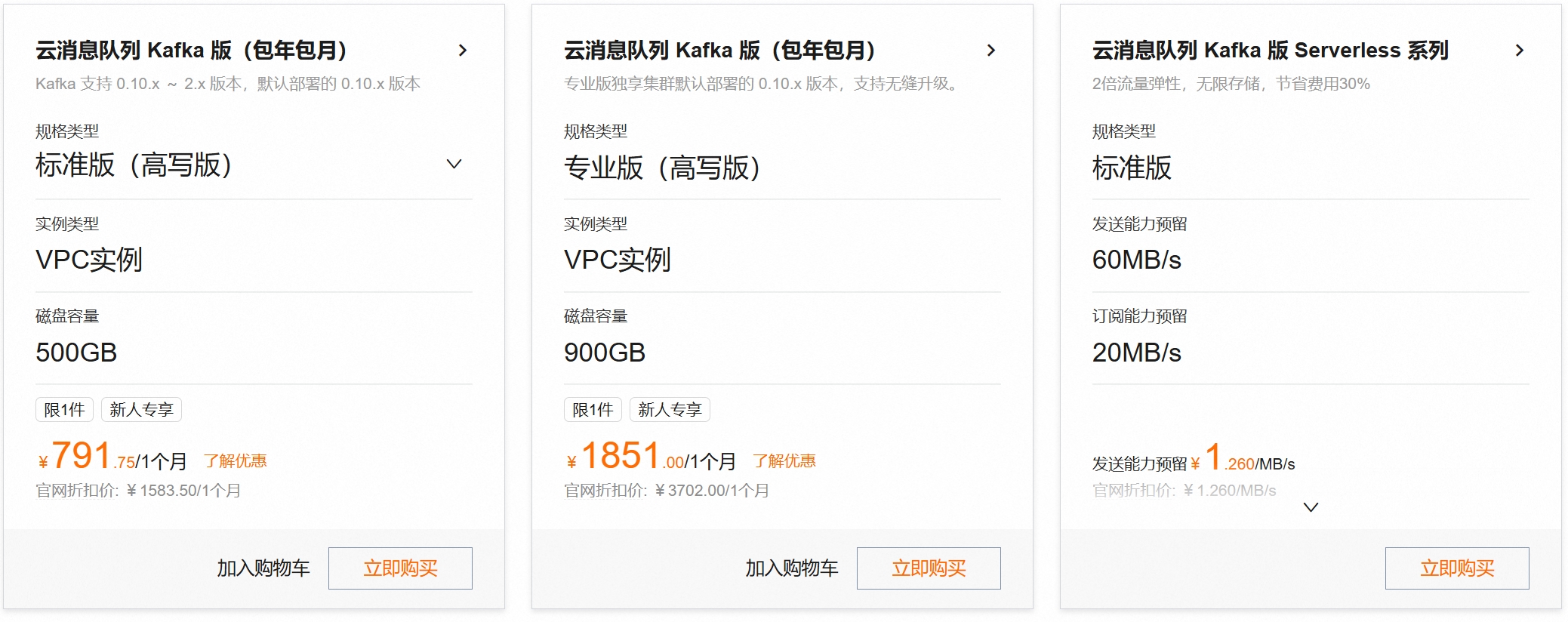 云消息队列 Kafka